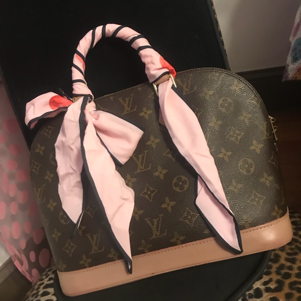 Purse Scarf Twillys pink with hearts